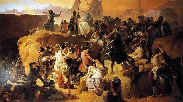 Crusaders Thirsting near Jerusalem by Francesco Hayez, 1836-1850