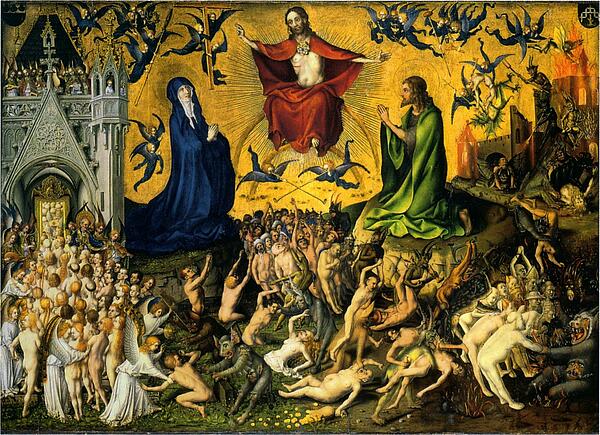 Last Judgement by Stephan Lochner, panel painting, 1435