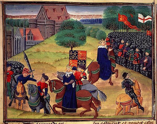 Medieval painting of the peasants revolt