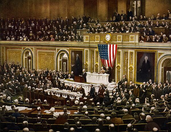 President Woodrow Wilson asking Congress to declare war on Germany, 2 April 1917