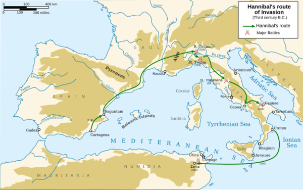 Hannibal route of invasion