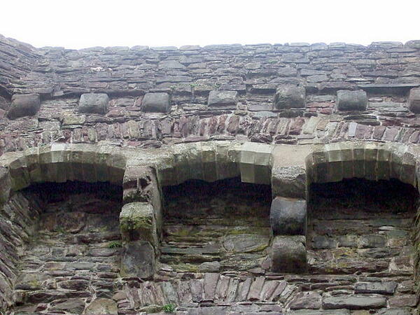 Murder holes on Carmarthen Castle by ceridwen