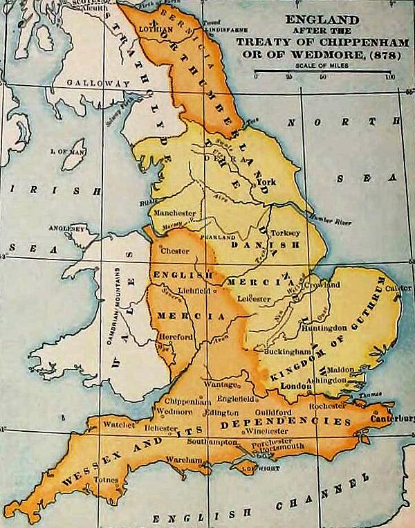 Map of Anglo-Saxon Britain 