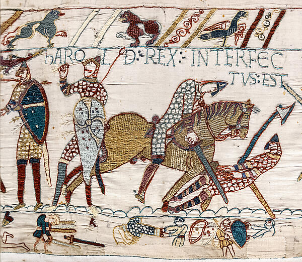 Harold’s death portrayed on the Bayeux Tapestry