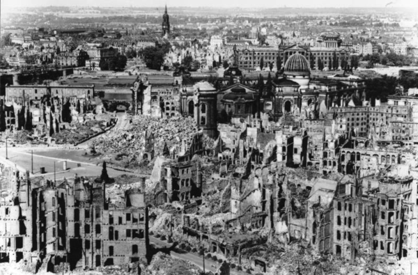 Dresden after the bombing, 1945