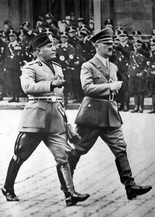 Mussolini and Hitler, Berlin, 1937