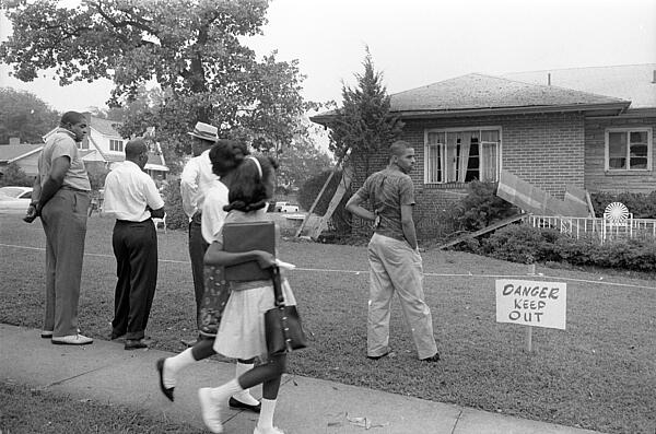 Bomb damaged home of Arthur Shores (5 September 1963)