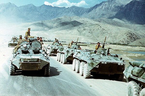Soviet troops withdraw from Afghanistan, 1988