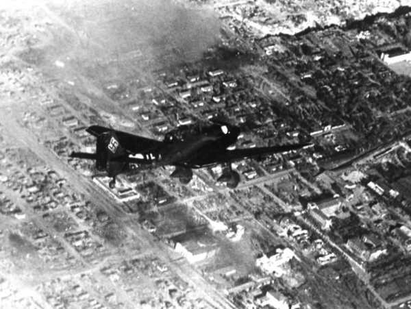 A German Stuka over Stalingrad, October 1942