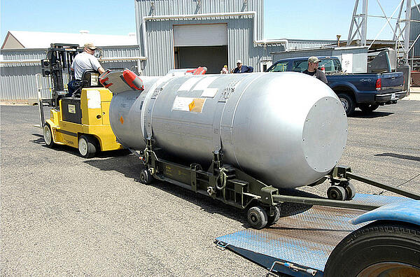 A B53 bomb at the Pantex Plant, Texas, 2011