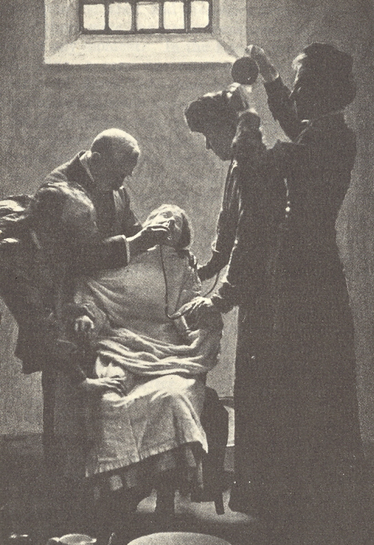 A Suffragette being forcibly fed