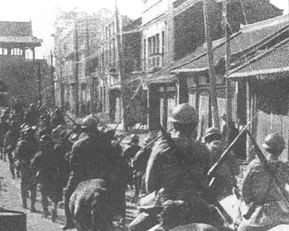 Japanese Troops entering Shenyang